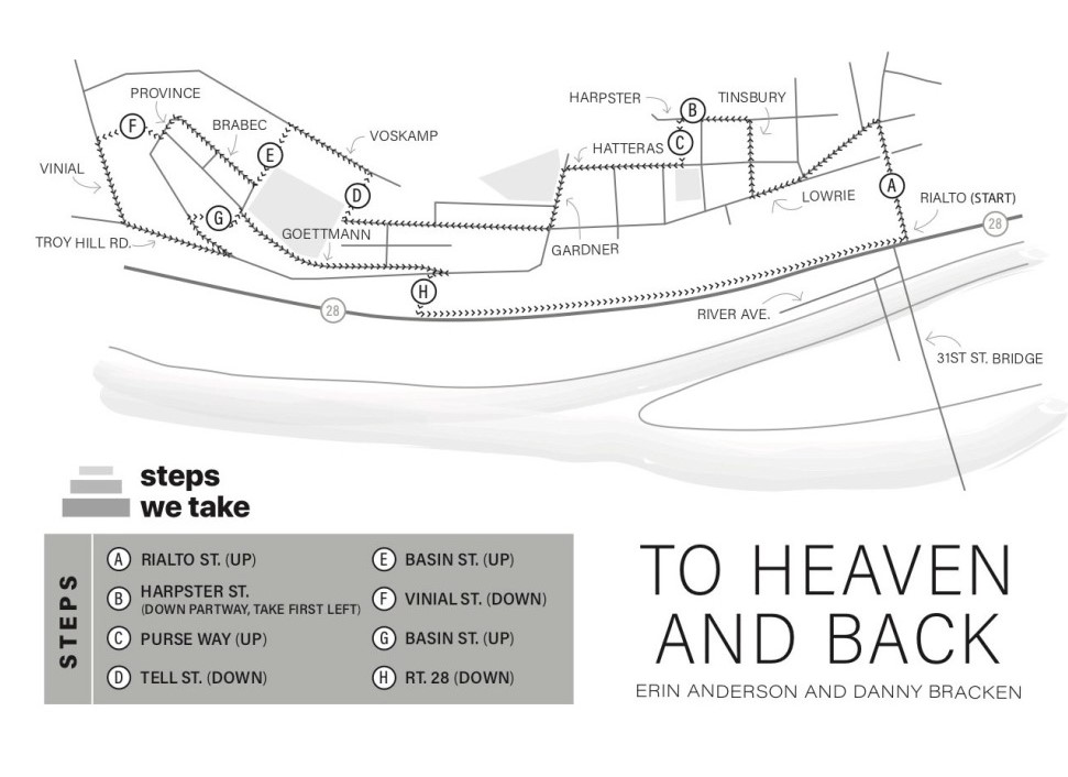Troy Hill Steps trail map